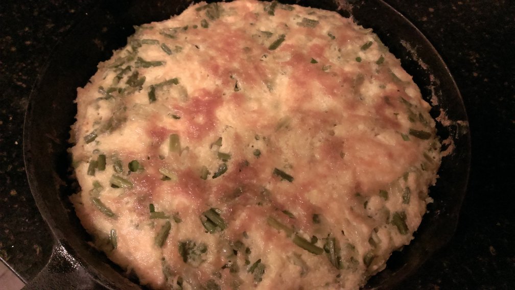 garlic scape frittata