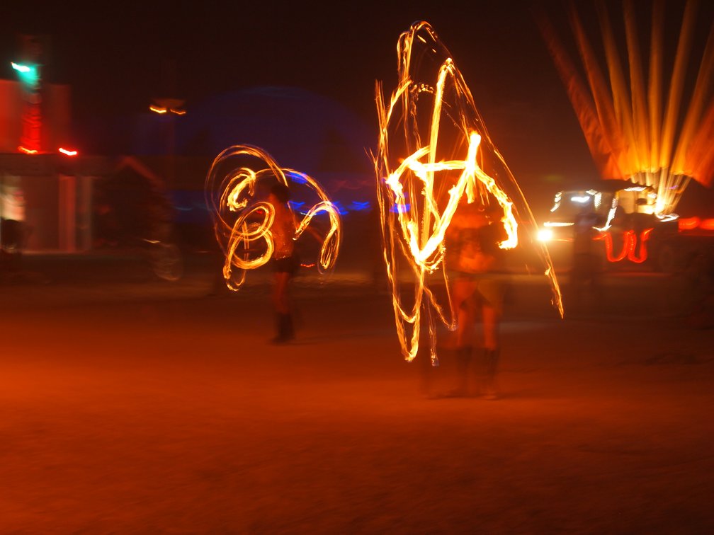 fire dancers at center camp 2