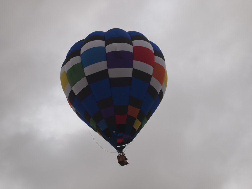 rainbow checker balloon