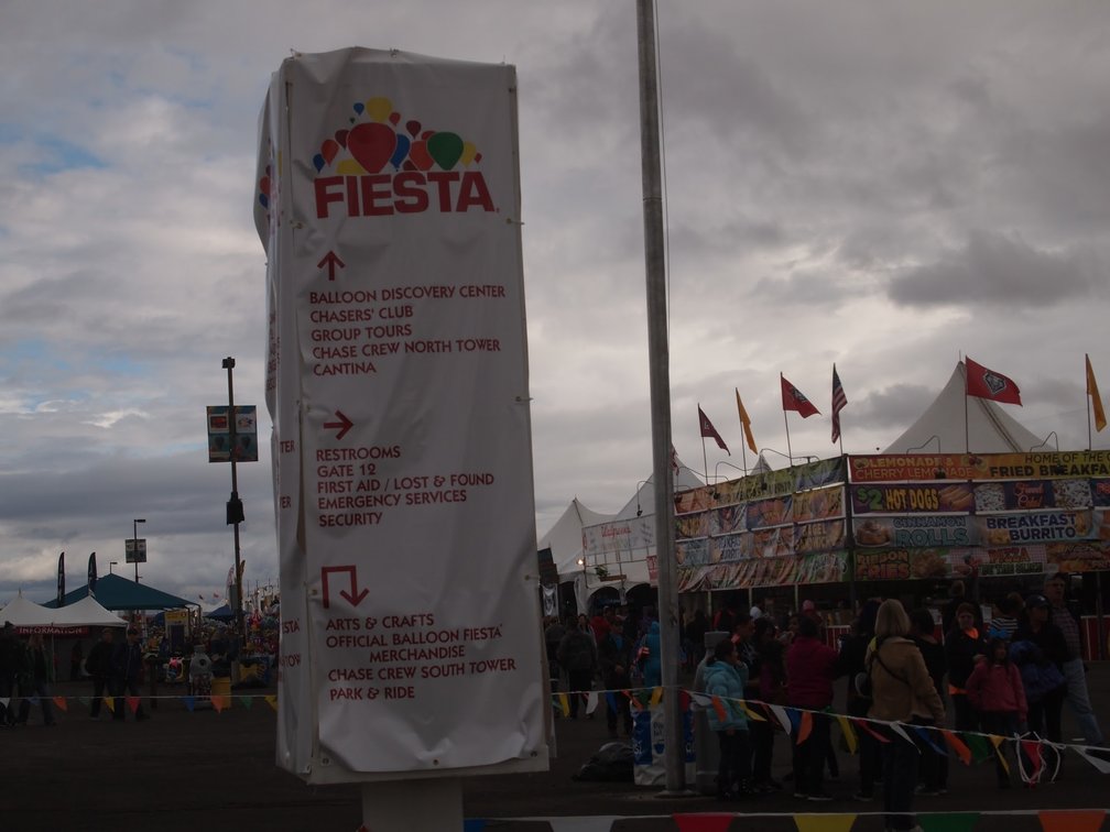 balloon fiesta sign